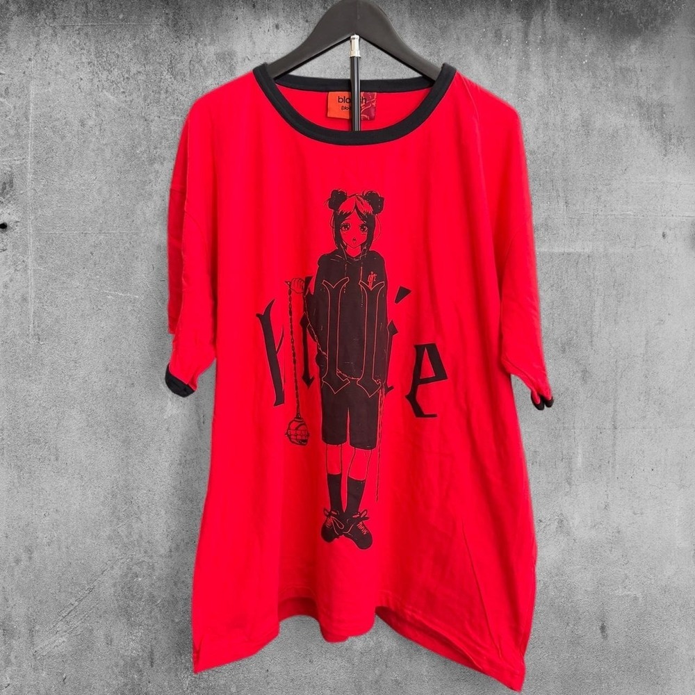 Official merch Red Billie Eilish anime girl merch tee